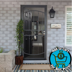 RELIABILT Gibraltar 36" x 81" Silverado Steel Universal/Reversible Security Screen Door