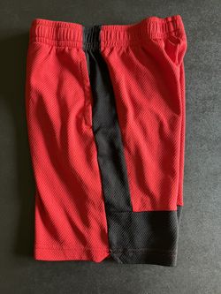 Boys 10/12 Red With Black Stripe Gym Shorts