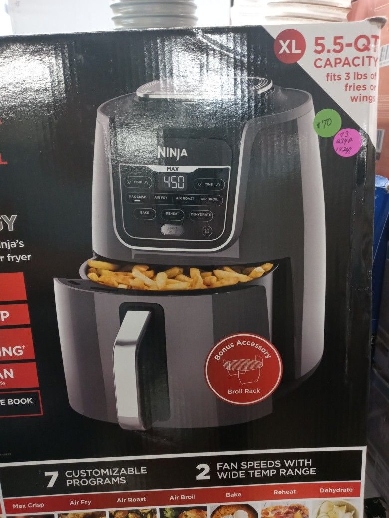 Ninja AF161 Max XL Air Fryer, 3 lbs, Grey

