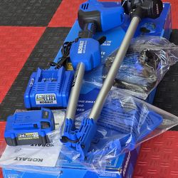 Brand New KOBALT 24-volt 14-in Straight Shaft Battery String Trimmer 4.0Ah (Battery Included) (Charger Included)