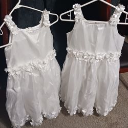 Flower Girl Dresses (White  8&10)