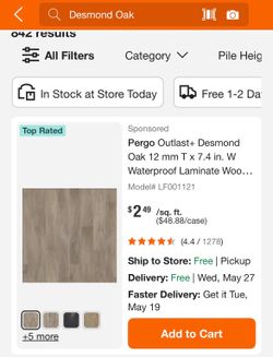 Outlast+ Desmond Oak 12 mm T x 7.4 in. W Waterproof Laminate Wood Flooring (19.63 sq.ft./case)