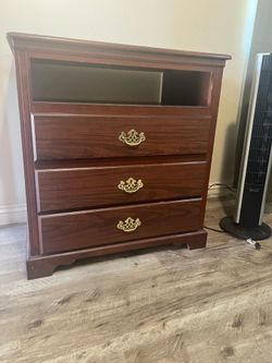 Solid Wood Dresser TV Stand / Media Console with Storage