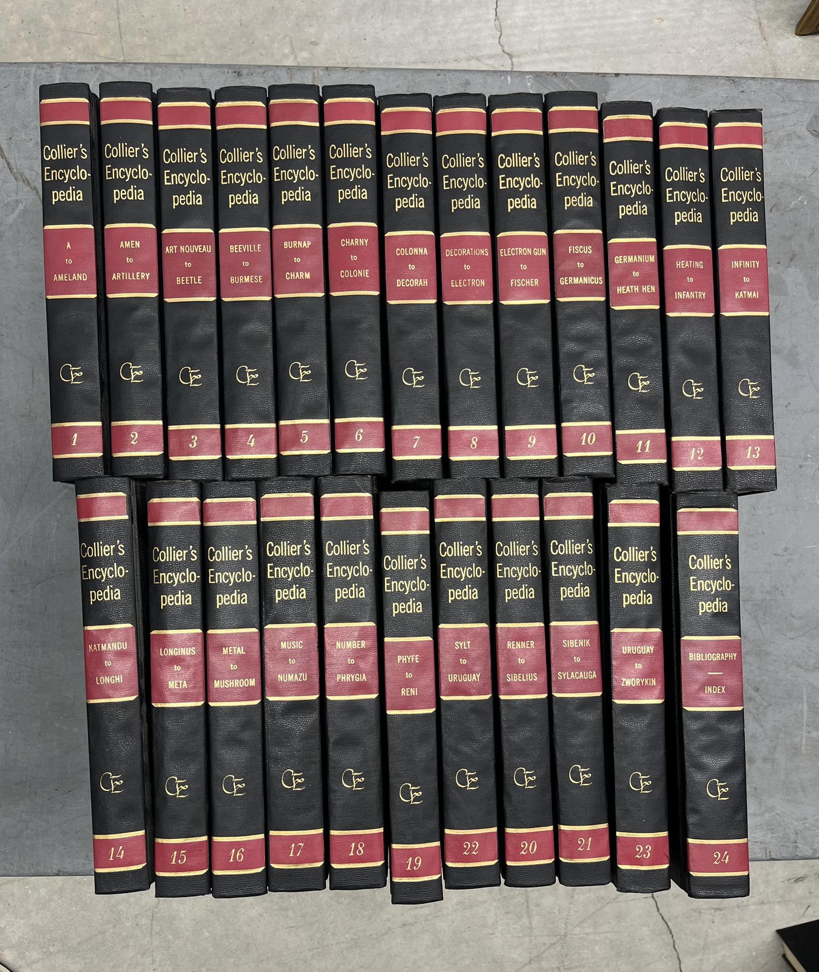 Vintage 1962 Encyclopedia Complete Set By Collier’s Books