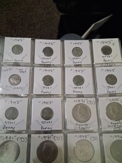 10/ 1943- Steel Wheat Pennies $60