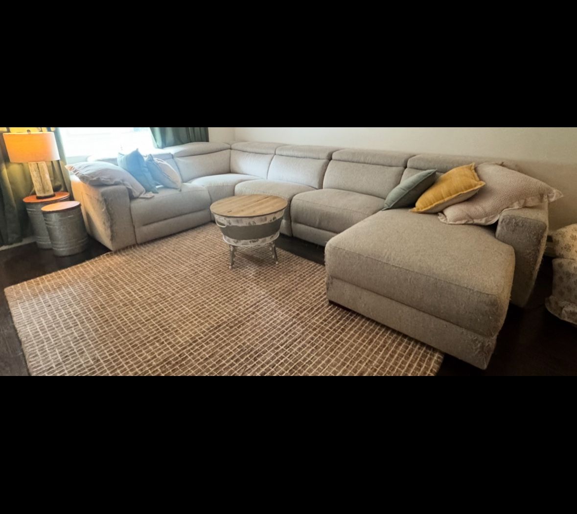 5 Price L Shape Very Large Sectional With 2 Recliners