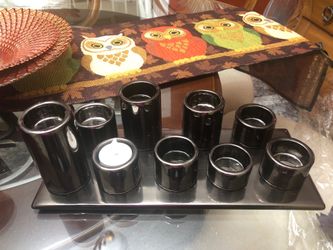 10 pc set candle holder including plate