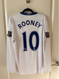 Manchester United 2008/09 Away Jersey Rooney Long Sleeve Size Large