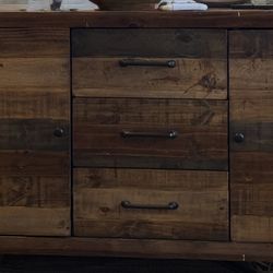 Entertainment Center And Mirror