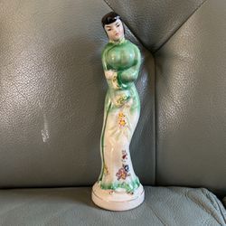 7” Porcelain Japanese woman figurine Occupied Japan