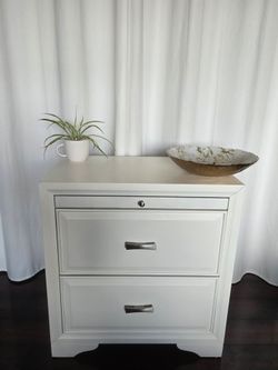 White, Nightstand with hidden tray -Delivery available