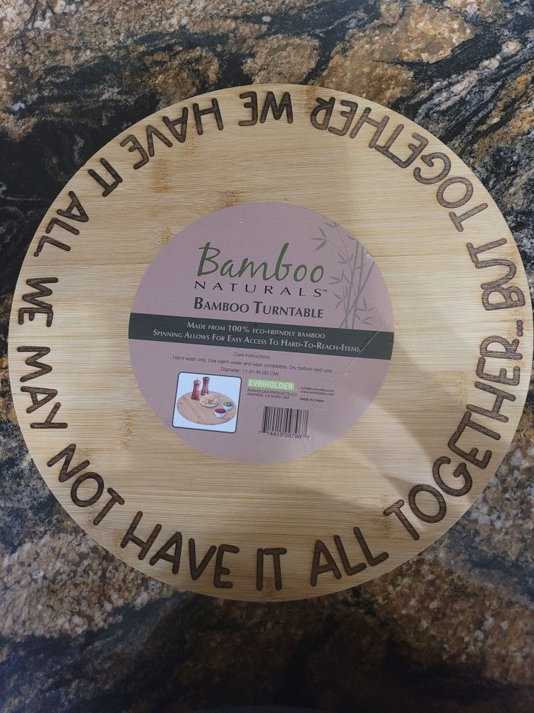 Bamboo Turntable With Engraving