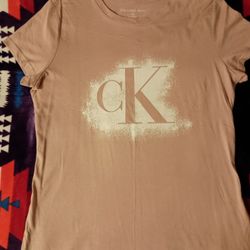Beige Calvin Klein Ladies T-shirt. 