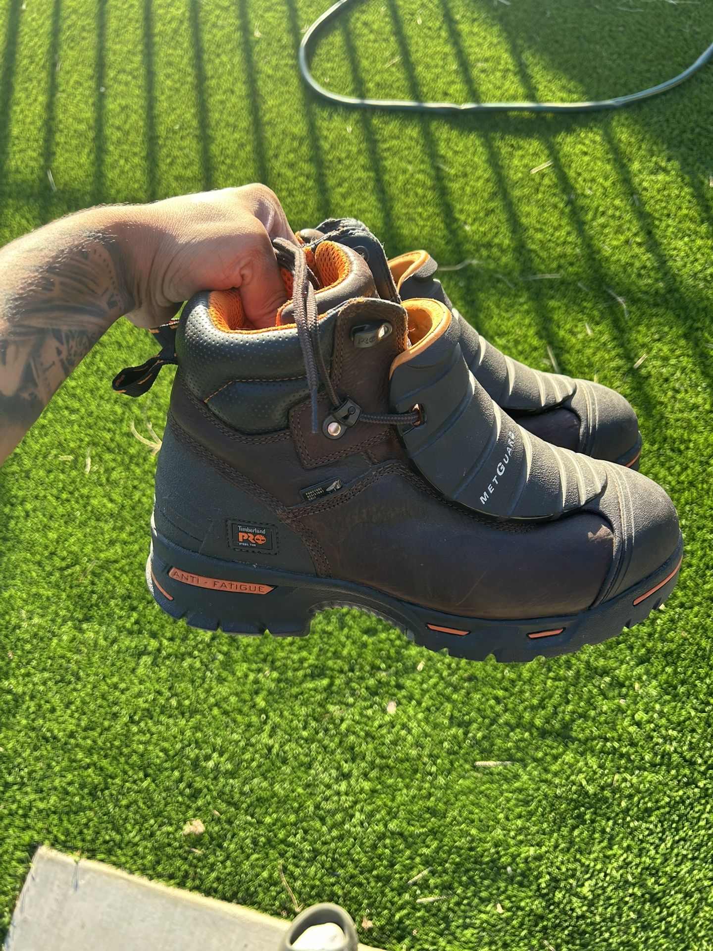 Steel toe boots
