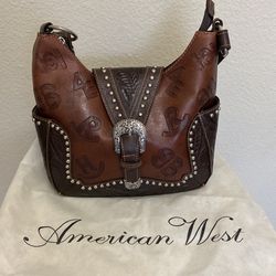 Western Leather Handbag – Cowboy Style, Boho Vintage Purse