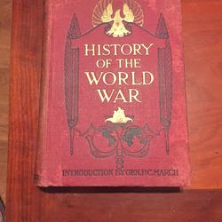 History Of The world War book over 100 years old. About World War I