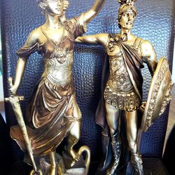 luxury gold Romian Statue 