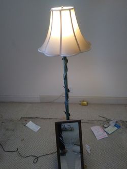 Lamp and Mirror. All on sale tomorrow everything over 50 dollars half price