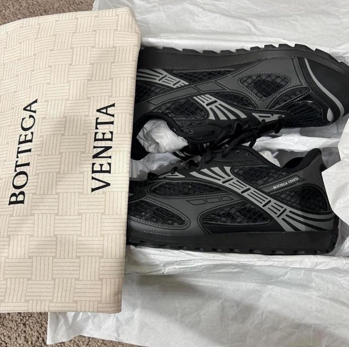 Bottega Black and Silver