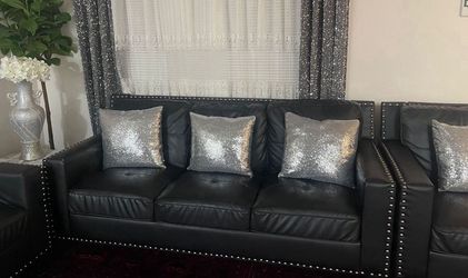 3 Piece Leather Couches 