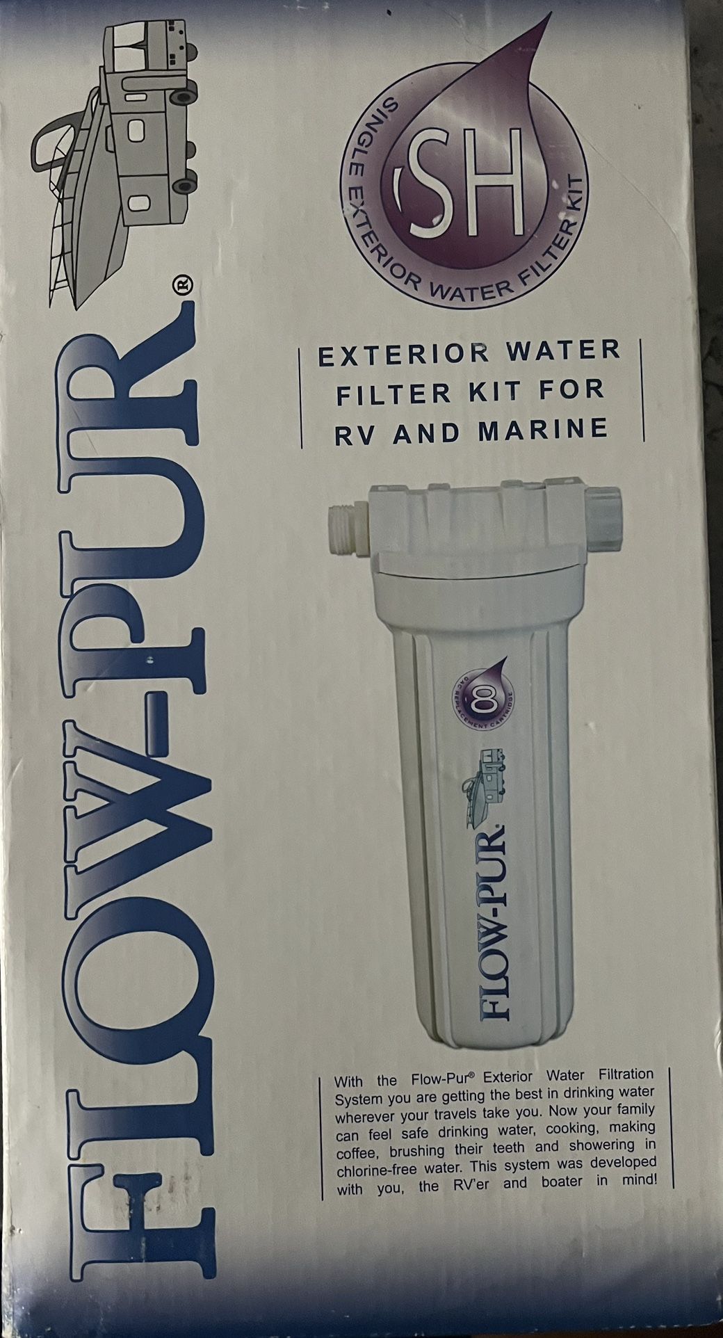 FLOW-PUR Exterior Water Filter Kit For RV And Marine