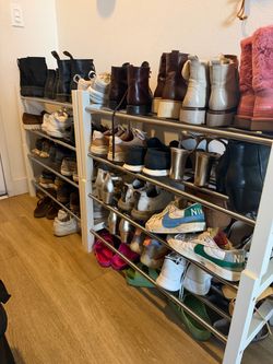 4pcs Multi-Tier Shoe Rack with Metal Bars