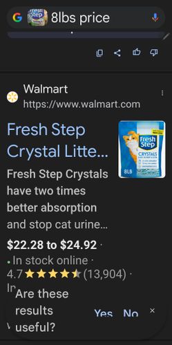 Fresh Step Crystal Cat Litter 8 lb 2 New Bags + Half Bag Bonus