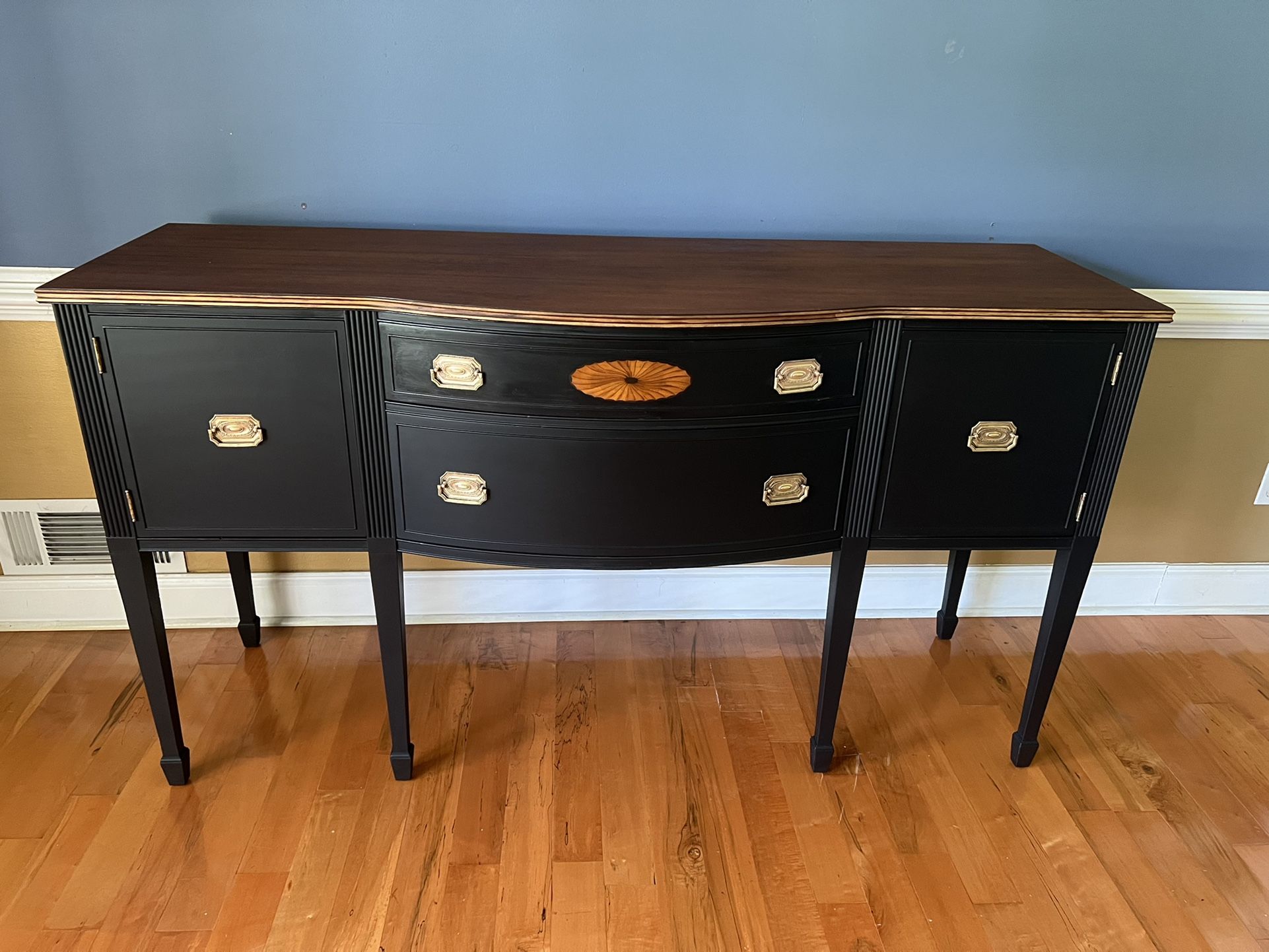 Gorgeous Antique Buffet 68” X 20” X38” Freshly Renoved It