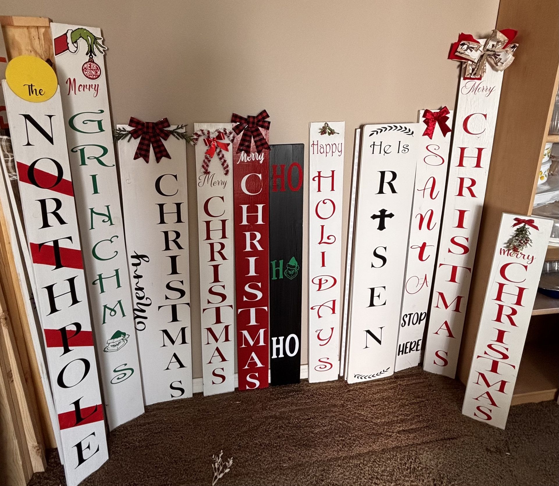 Christmas porch signs