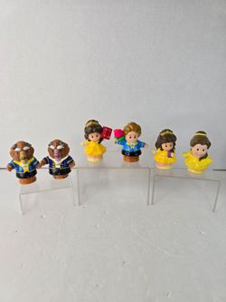 Lot Of 6 Fisher Price Little People Disney Beauty & the Beast Belle Figures