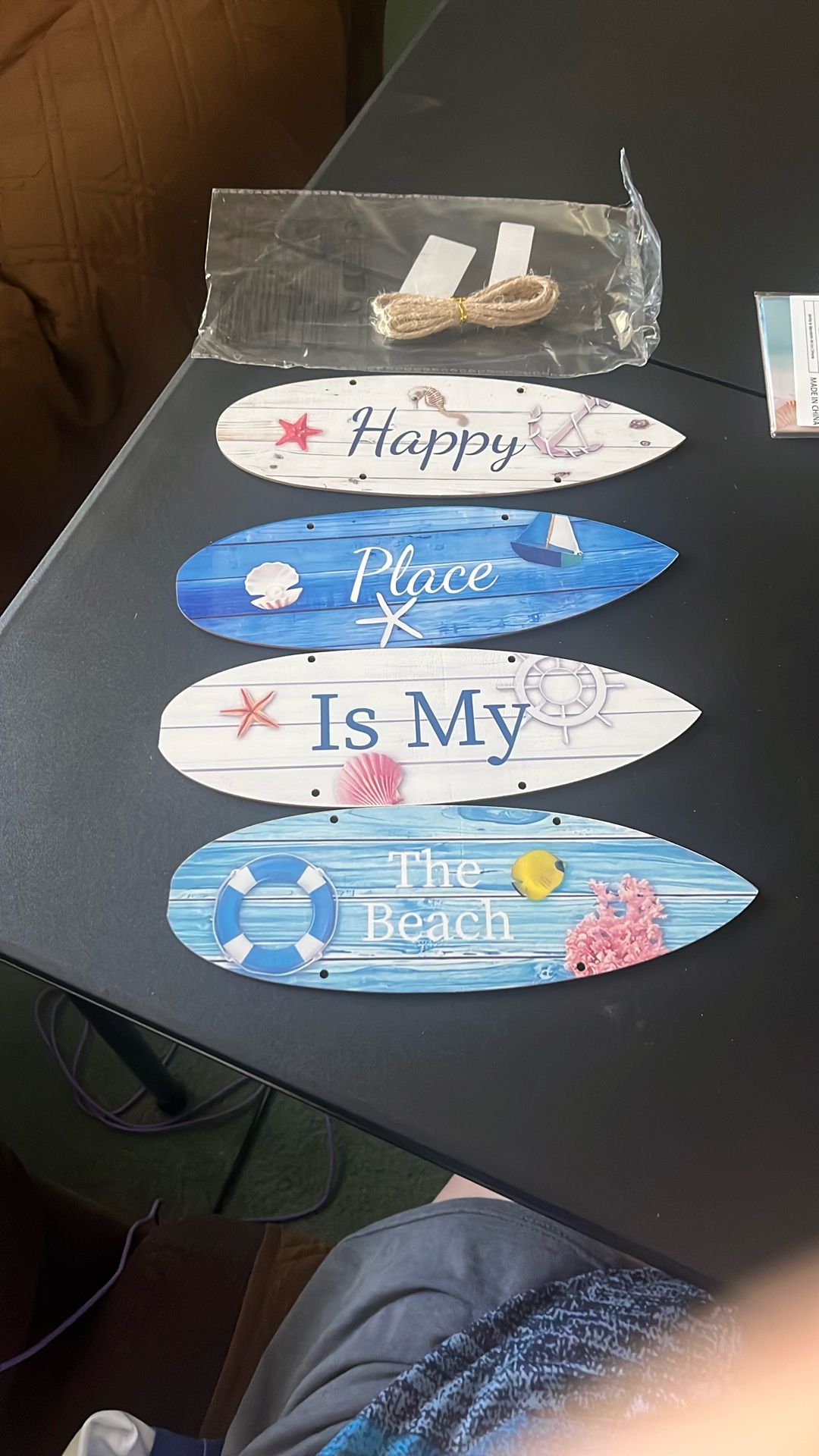 new 4 piece set the back decoration sign