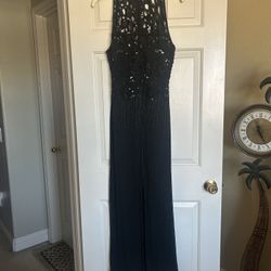 Sequenced Black Formal Dress