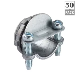 3/8 in. Standard Fitting Metal Conduit (FMC) Clamp Combination Connector (50-Pack) (Unopened)