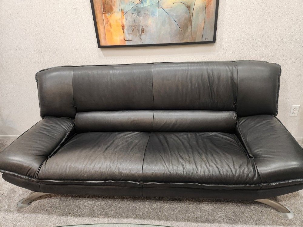 FREE! Leather Sofa and Two Matching Chairs