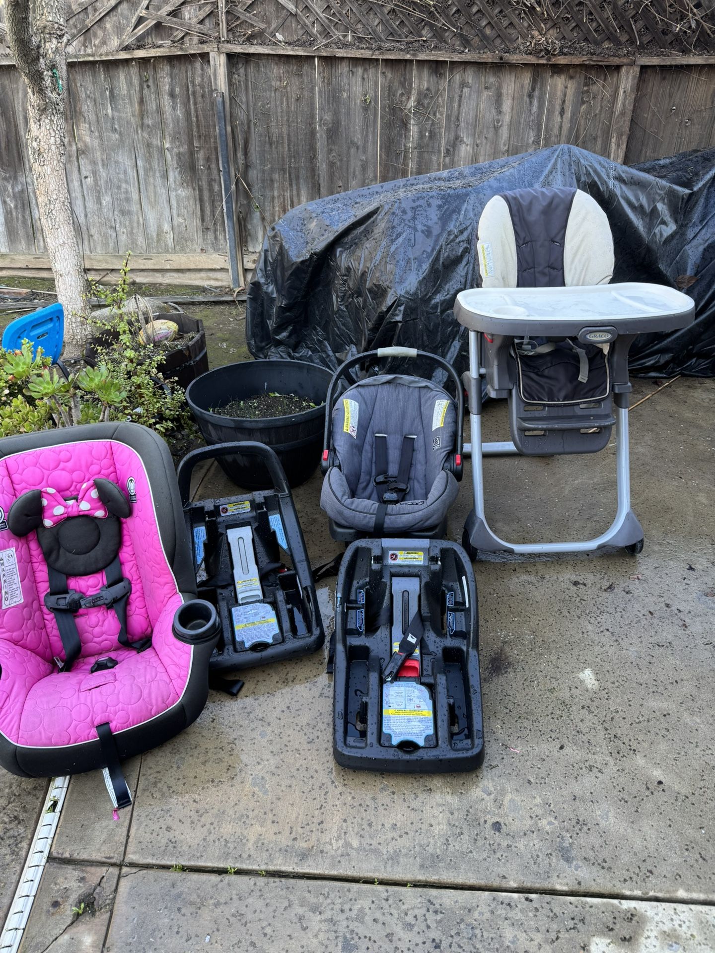 Carseat, High Chair And Infant Carseat