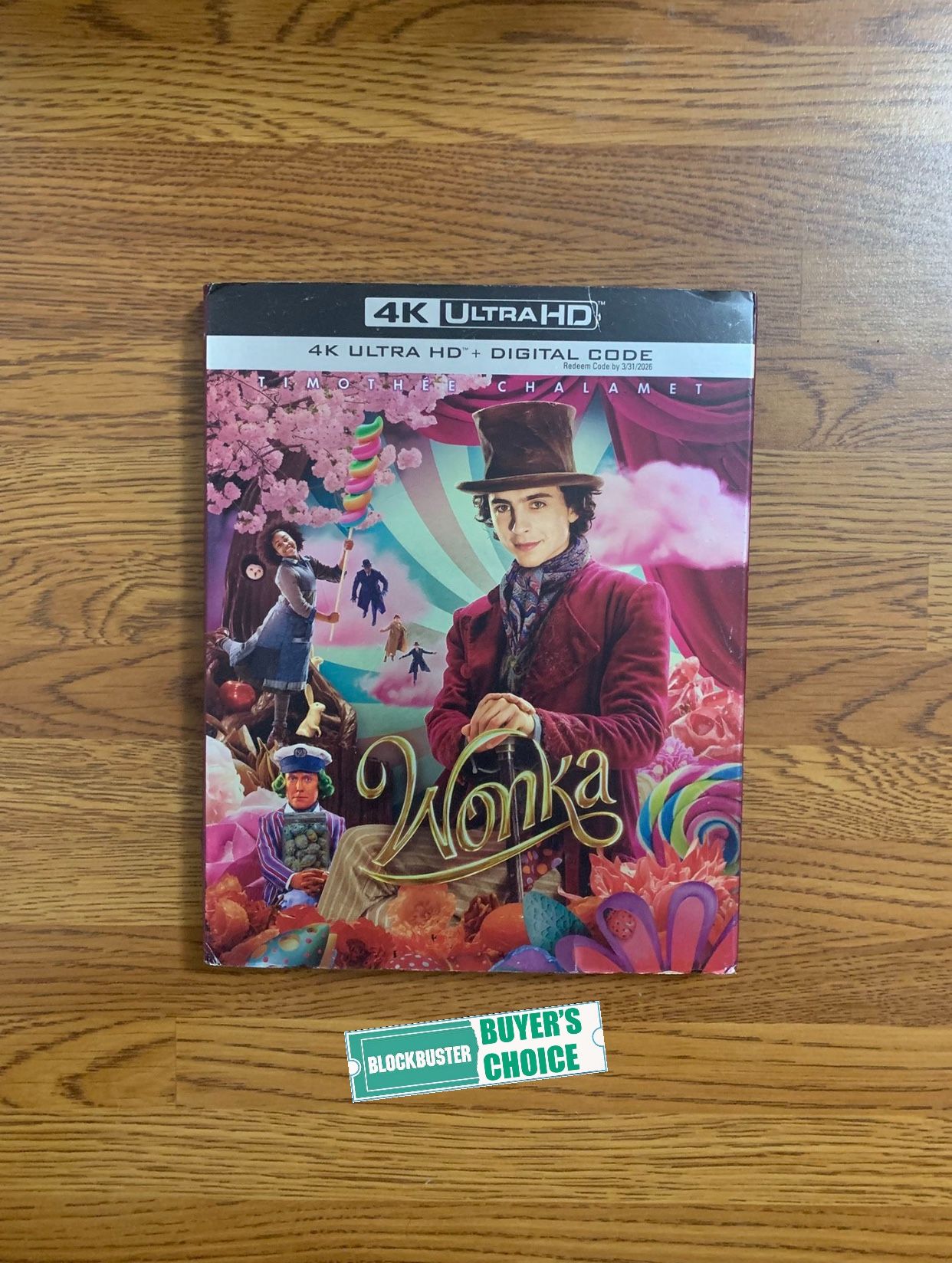 Wonka 4K UHD Blu-ray Combo Pack (4K UHD Blu-ray + Digital Code)