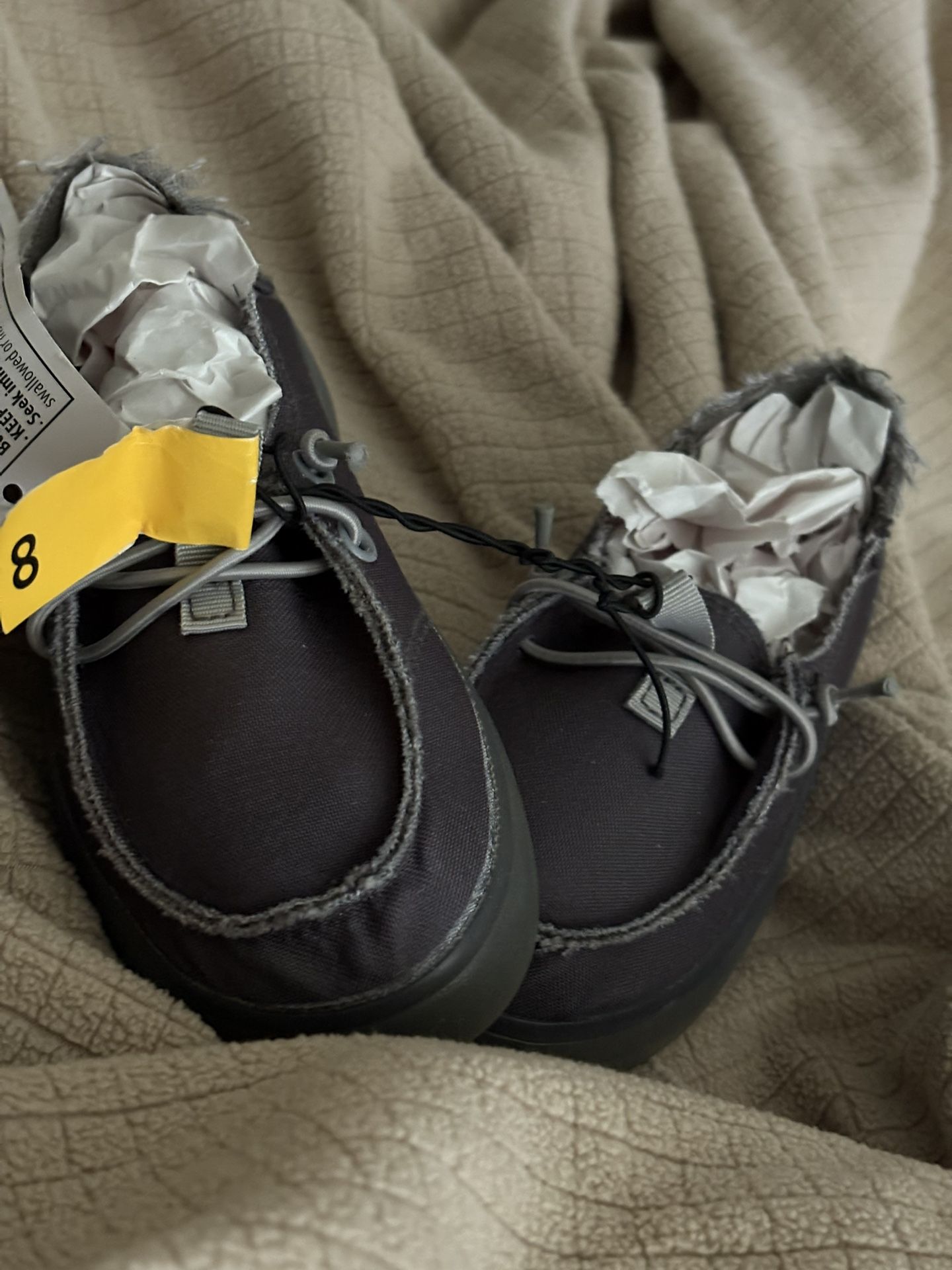 Infant Size 8 Boy Members Mark Hay Dude Style Canvas Loafers