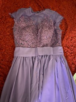 Long fancy purple dress