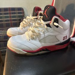 Jordan Fired Red 5s size 10