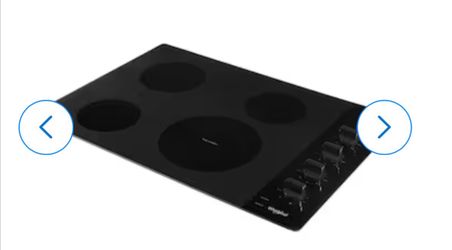New Whirlpool 30-in 4 burners Smooth surface Black Electric Cooktop