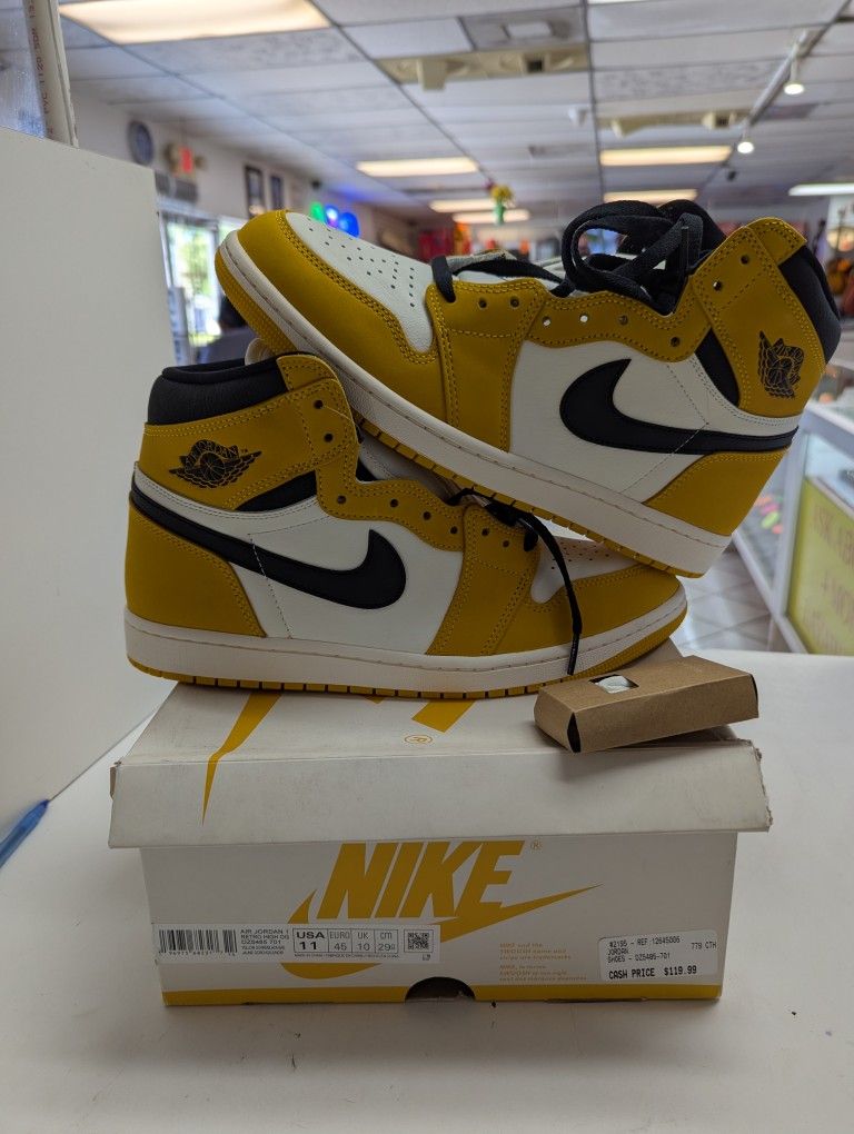 Jordan 1 Retro High Og Yellow Ochre Size:11