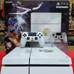 Sony PS4 500GB Limited Edition Destiny: The Taken King Video Game System with Controller, Plugs, and Box - White - Playstation 4 - Working 