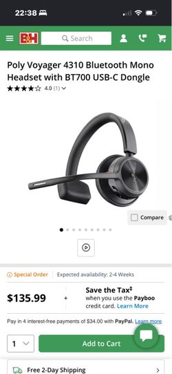 Poly Wireless Headset with Charging Stand