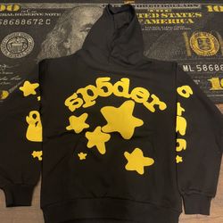 Spider Black And Yellow Hoodie