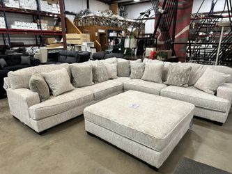 Rawcliffe L Shaped Modular Oversize Sectional Couch W Reversible Cushions Only $39 Down Payment 👉 PLEASE ASK FOR JON GREEN WHEN YOU ARRIVE!