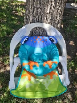 Fisher Price Frog Chair Infant Seat Sit Me Up play