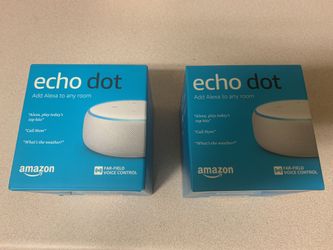 2 x Amazon Echo Dot 3rd Gen Brand New