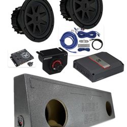 NEW BASS PACKAGE KICKER AUDIO FOR SINGLE CAB TRUCKS 