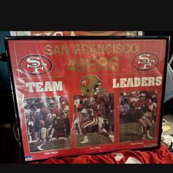 collectable old school 49ers pix in glass or plastic Frame 