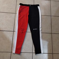 Mens Red/Black/White Jeans
